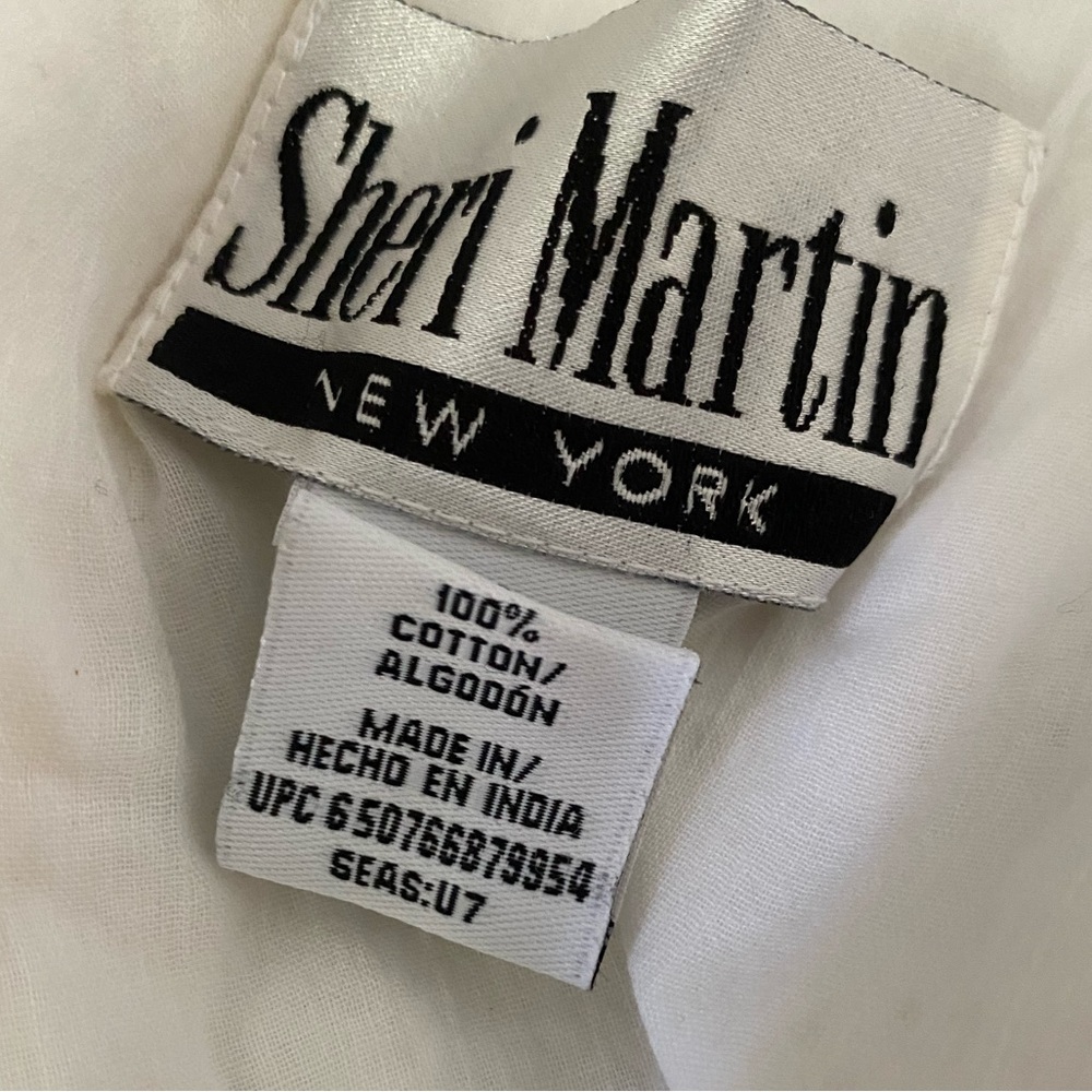 Vintage Western Hippie Button Down Sleeveless White Sewn Bohemian Pockets Retro - Picture 5 of 14